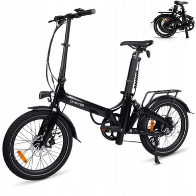 Bicicleta eléctrica plegable Onemile E2, 250W, 36V 10Ah, 25 km/h, negra.
