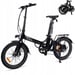 Bicicleta eléctrica plegable Onemile E2, 250W, 36V 10Ah, 25 km/h, negra.
