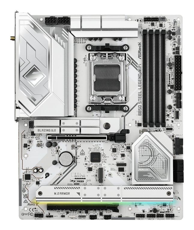 Asrock B850 Steel Legend WiFi AMD B850 Emplacement AM5 ATX Neuf - vue 3