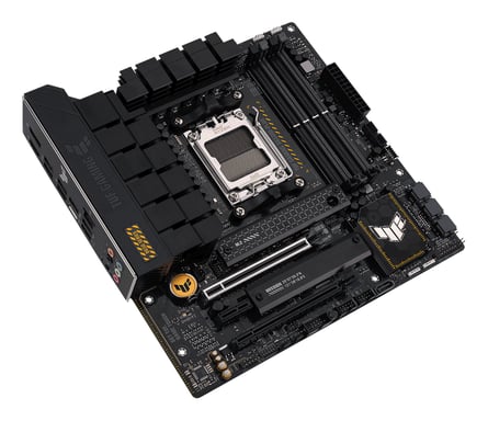 ASUS TUF GAMING B650M-PLUS ? Placa base AMD Ryzen AM5 Micro-ATX para juegos (fuente de alimentación de 14 fases, compatibilidad con PCIe 5.0 M.2, DDR5, Ethernet de 2,5 Gb, USB4, Aura Sync RGB)