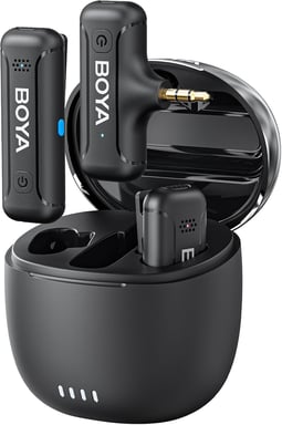 Micrófono lavalier inalámbrico BOYA BY-WM3T-M2 con conexión TRS de 3,5 mm para cámaras DSLR y videocámaras