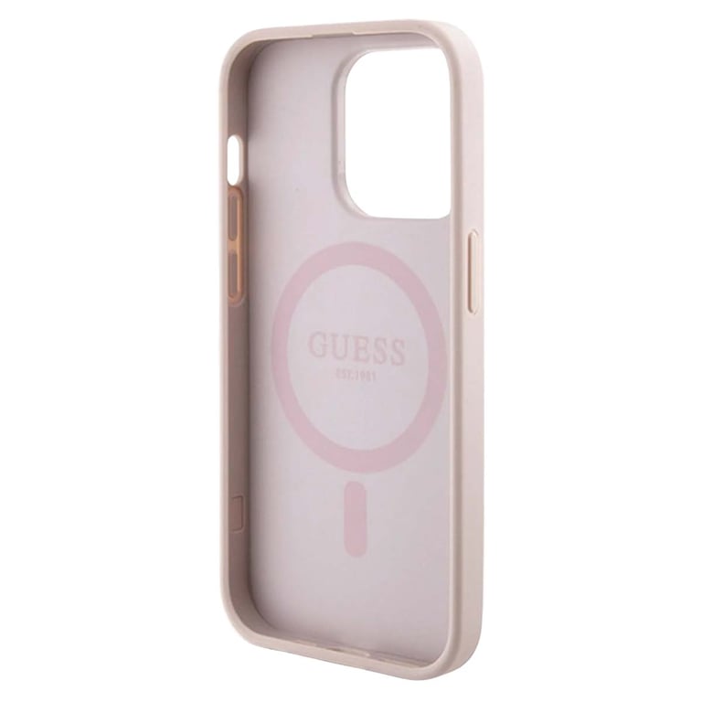 Guess Bundle Pack MagSafe 4G Metal Gold Logo Ensemble coque + Power Bank 5000mAh MagSafe iPhone 14 Pro - vue 8