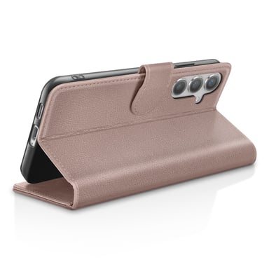 Zanaé Funda tipo cartera para Galaxy S24 con función de soporte y lengüeta magnética Topo