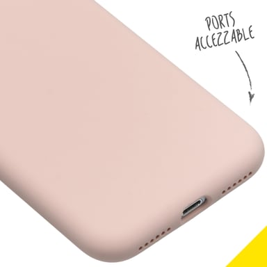 Accezz Coque Liquid Silicone pour Apple iPhone SE (2022 / 2020) / 8 / 7 - Rose