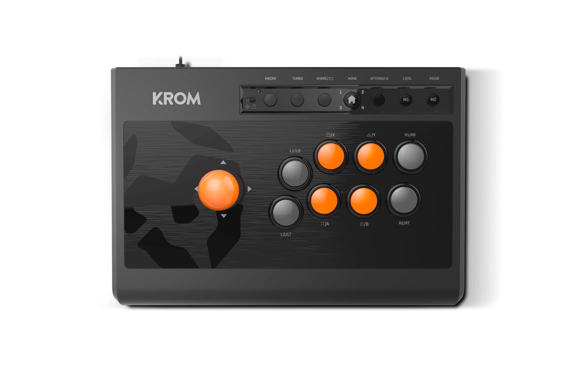Krom Kumite Noir USB Fightstick Analogique/Numérique PlayStation 4, Playstation, Playstation 3, Xbox One