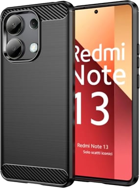 Xiaomi Redmi Note 13 4G coque style carbone noir