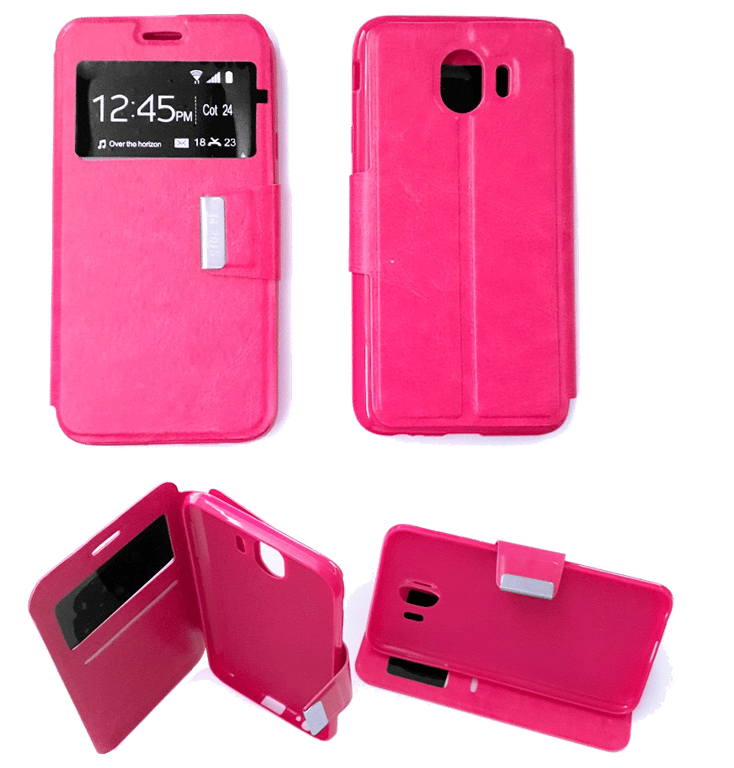 Etui Folio compatible Rose Samsung Galaxy J4 2018
