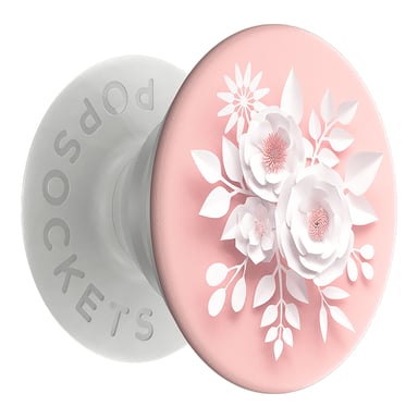 PopSockets Soporte PopGrip con diseño de flor de papel con adhesivo y función de soporte Rosa