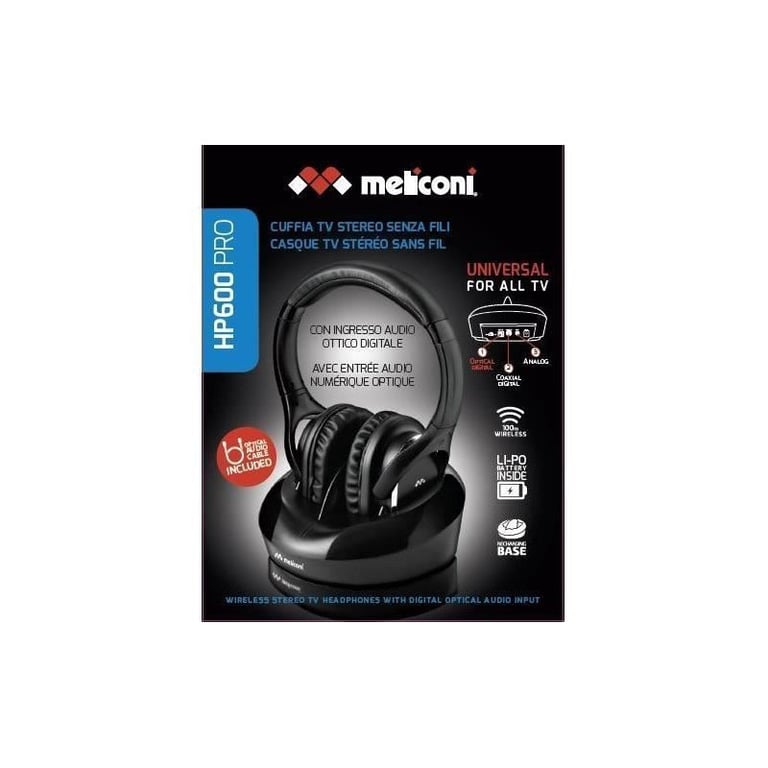Écouteurs Meliconi HP600 Pro – Avec Fil & Sans Fil, Musique, Autonomie 8h - vue 3