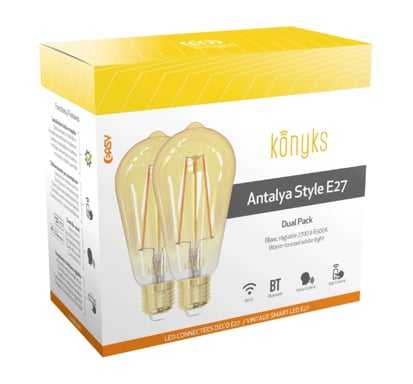 Konyks ANTALYA Style E27 ampoule LED Ambre 7 W E