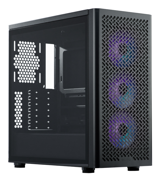 Boitier PC COOLER MASTER Elite 502 Moyen tour ATXE ATX Panneau en verre trempé 3 ventilateurs ARGB - vue 5