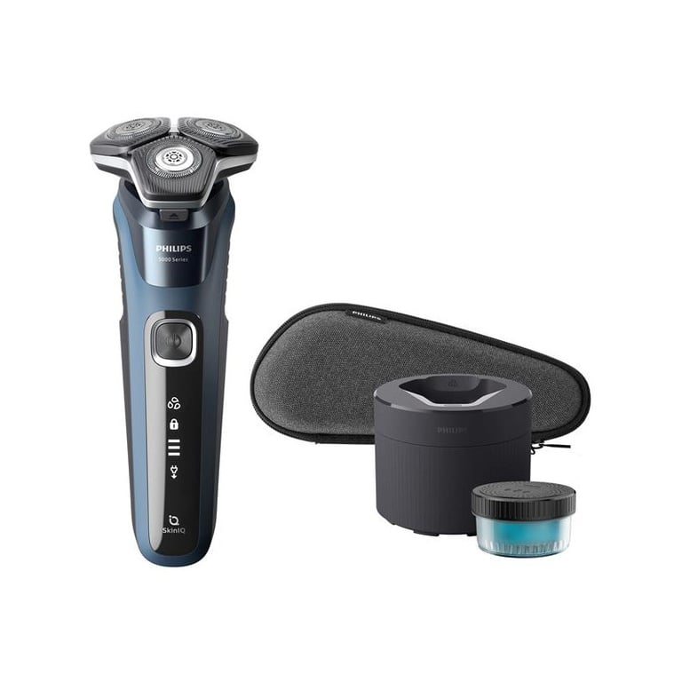 Rasoir rotatif Philips S5880/50 Series 5000 SkinIQ 3 têtes Mouillé & sec Bleu océan/Noir - Neuf