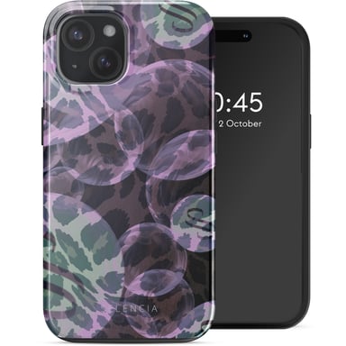 Selencia Coque arrière Vivid avec MagSafe pour Apple iPhone 15 - Leo Bubble Green