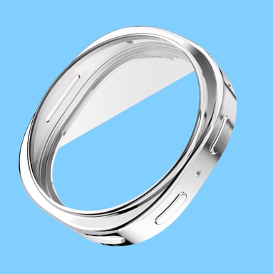 Custodia protettiva in TPU nera da 40 mm per compatible with Samsung Galaxy Watch 8 Silver S