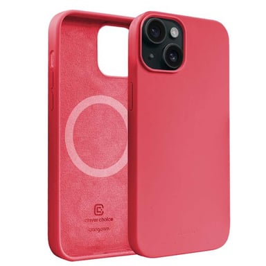 Custodia MagSafe in Silicone per iPhone 15 Plus con Anello Magnetico Integrato