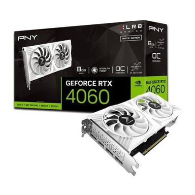 PNY - Tarjeta gráfica - GeForce RTX? 4060 8GB XLR8 Gaming VERTO Overclocked Dual Fan Edition DLSS 3