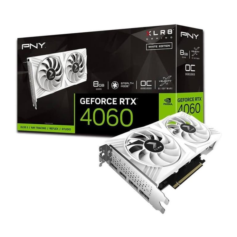 PNY - Carte graphique - GeForce RTX™ 4060 8GB XLR8 Gaming VERTO Overclocked  Dual Fan Edition DLSS 3 - Pny