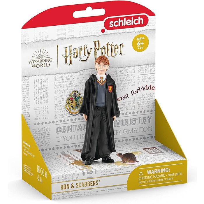 Ron et croûtard Figurine de 'univers Harry Potter® pour enfants dès 4 x 2 x 10 cm schleich 42634 WIZARDING WORLD - vue 3