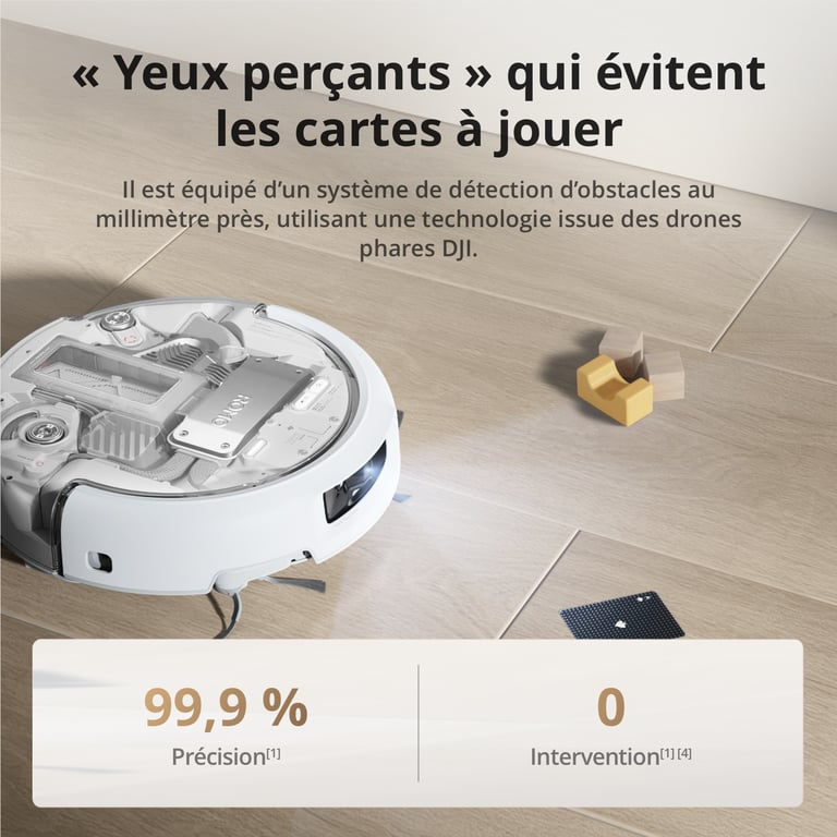 DJI ROMO A Robot Aspirateur Laveur avec Station 25000 Pa 260 ml / - vue 5