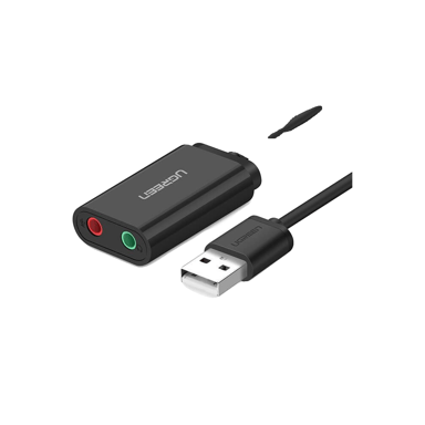 Tarjeta de sonido Ugreen 30724B 15 cm negro
