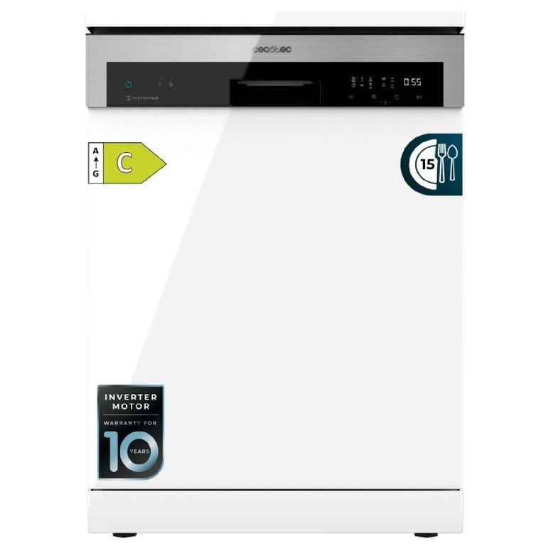 Lave-Vaisselle Cecotec Bolero Aguazero 6500 15 Couverts – Ouverture Automatique, 6 Programmes