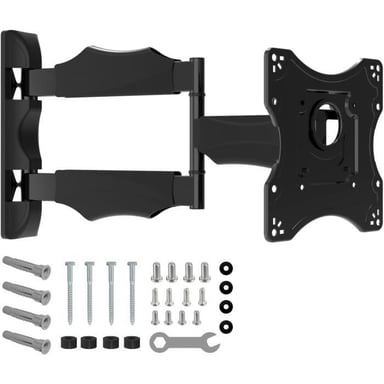 NANOOK Supporto a parete inclinabile e girevole per televisori da 19 a 43 pollici - Supporto a parete per televisori LCD, LED, QLED e OLED