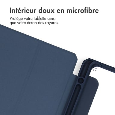 imoshion Coque tablette rigide Trifold pour Samsung Galaxy Tab A11 / A9 8.7 pouces - Bleu foncé