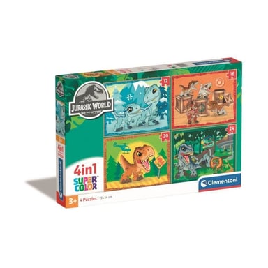 CLEMENTONI Puzzle 4 in 1 Jurassic World
