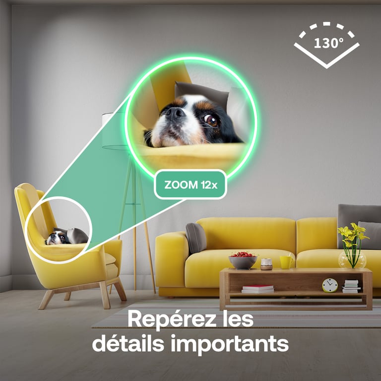 Arlo Essential Indoor 2K Caméra de surveillance réseau intérieur couleur Jour et 4 MP 2560 x 1440 audio sans fil Wi Fi pack de 3 - vue 3