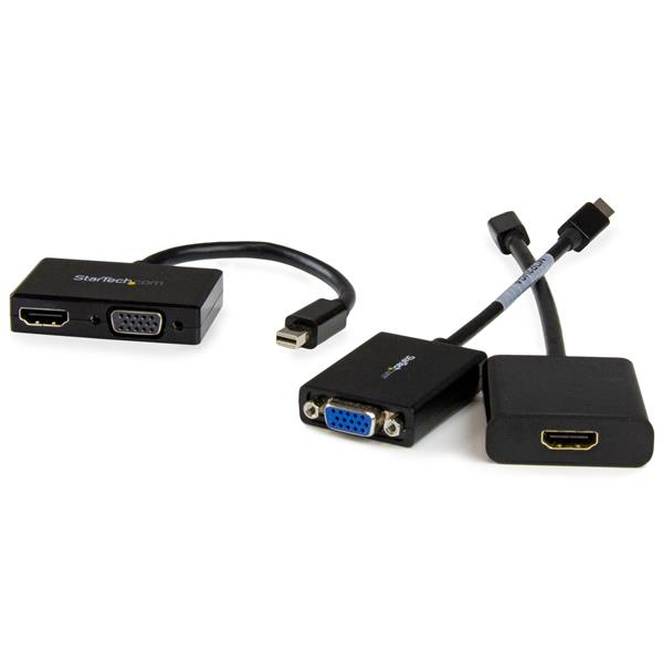StarTech.com Adaptateur audio / vidéo de voyage Convertisseur 2 en 1 Mini DisplayPort vers HDMI ou VGA Neuf - vue 2