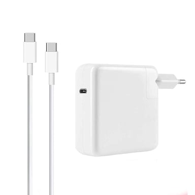 Chargeur Secteur Puissance 96W Compact avec Câble USB-C 2m LinQ blanc
