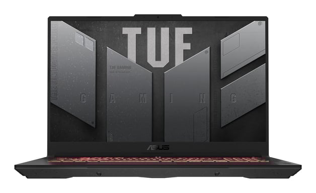 ASUS TUF Gaming A17 FA707NU-HX058W AMD Ryzen™ 5 7535HS Portátil 43,9 cm (17.3'') Full HD 16 GB DDR5-SDRAM 512 GB SSD NVIDIA GeForce RTX 4050 Wi-Fi 6 (802.11ax) Windows 11 Home Negro, Gris