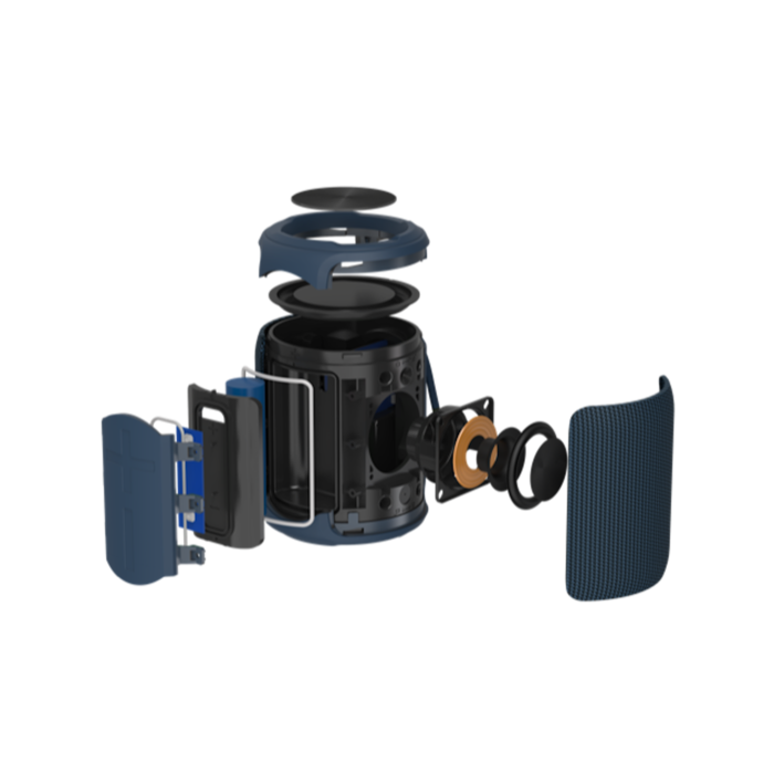 Altavoz portátil Bluetooth resistente al agua Sonik Surge Lite (IPX7), azul crepúsculo