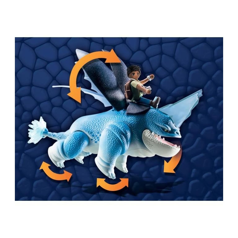 Playmobil 71082 Dragons: Les Neuf Royaumes Bissocorn & D'Angelo Dragons Nine Realms avec Le Personnage Angelo Son Dragon Plowhorn et Un Cristal Histoire & Imaginaire Dès - vue 4