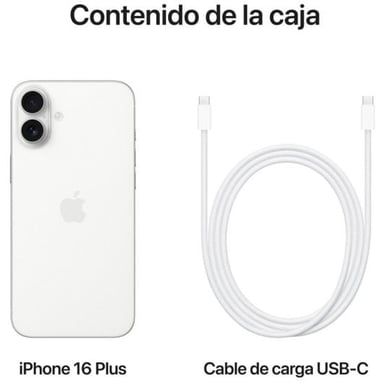 iPhone 16 Plus (5G) 256 Go, Blanc, Débloqué