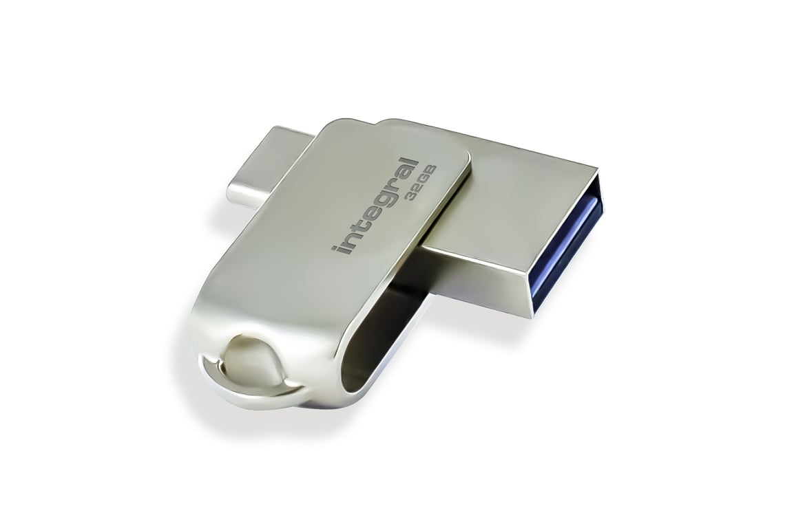 Integral INFD32GB360CDL3.0 lecteur USB flash 32 Go USB Type-A / USB Type-C 3.2 Gen 1 (3.1 Gen 1) Argent - Neuf