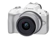 Canon EOS R50, White + RF-S 18-45mm F4.5-6.3 IS STM Kit MILC 24,2 MP CMOS 6000 x 4000 Pixeles Blanco