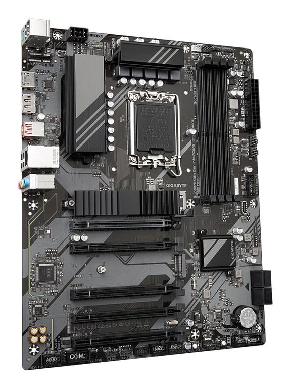 GIGABYTE B760 DS3H Carte Mère Compatible avec les processeurs Intel Core 14e génération VRM numérique 8+2+1 phases jusqu'à 7600MHz DDR5 OC 2x PCIe 4.0 .2 LAN GbE USB 3.2 Gen 2x2 Neuf - vue 3