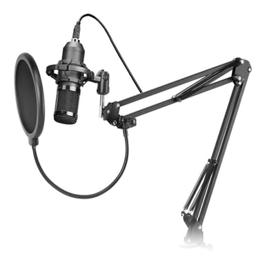 Micrófono Mars Gaming Pro con brazo negro