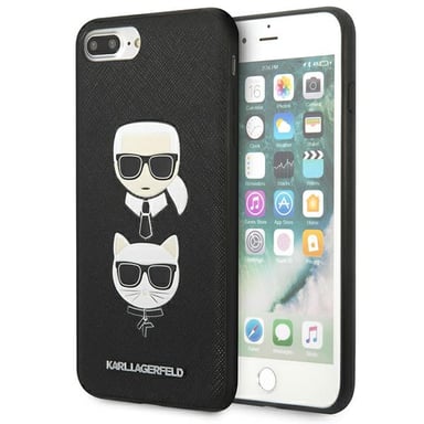 Custodia Karl Lagerfeld Saffiano Ikonik per iPhone 7 Plus/8 Plus, nera