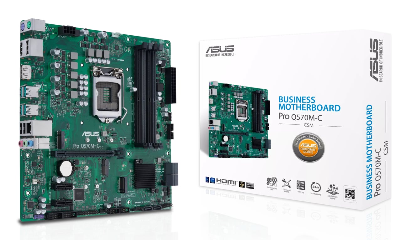 Asus PRO Q570M CCSM LGA1200 Q570 - vue 2