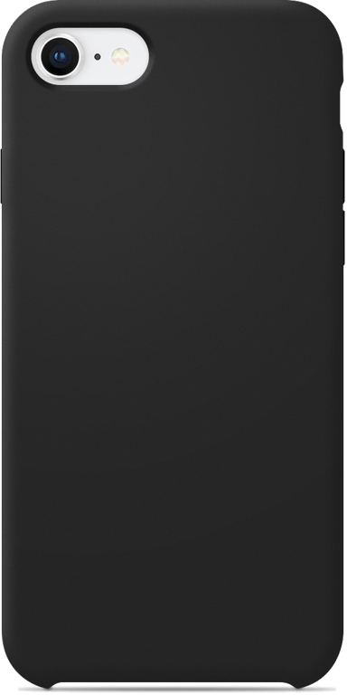 Coque silicone unie compatible Soft Touch Noir Apple iPhone SE 2020