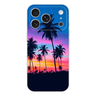 Funda de silicona - Compatible con Apple iPhone 17 Pro - diseño palmiers colores