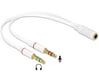DeLOCK 65585 câble audio 0,2 m 2 x 3.5mm 3,5mm Blanc
