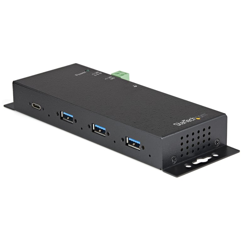 StarTech.com Hub USB C 4 ports 10Gbps Hub USB Type C industriel en métal avec 3xUSB A & 1xUSB C Protection ESD & Surtension USB C ou USB A Host Hub USB 3.2 Gen 2 auto alimenté et montable Neuf