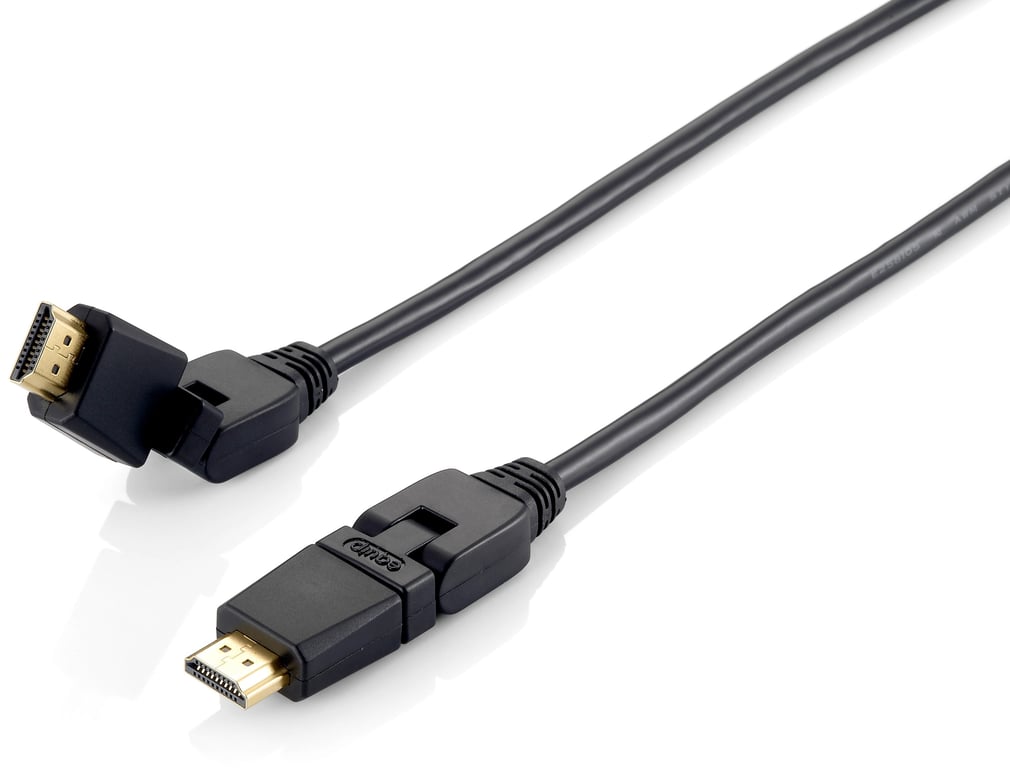 Equip 119365 Câble Hdmi 2.0 Pivotant, 5,0 M, Prise Pivotante, 4k/30hz