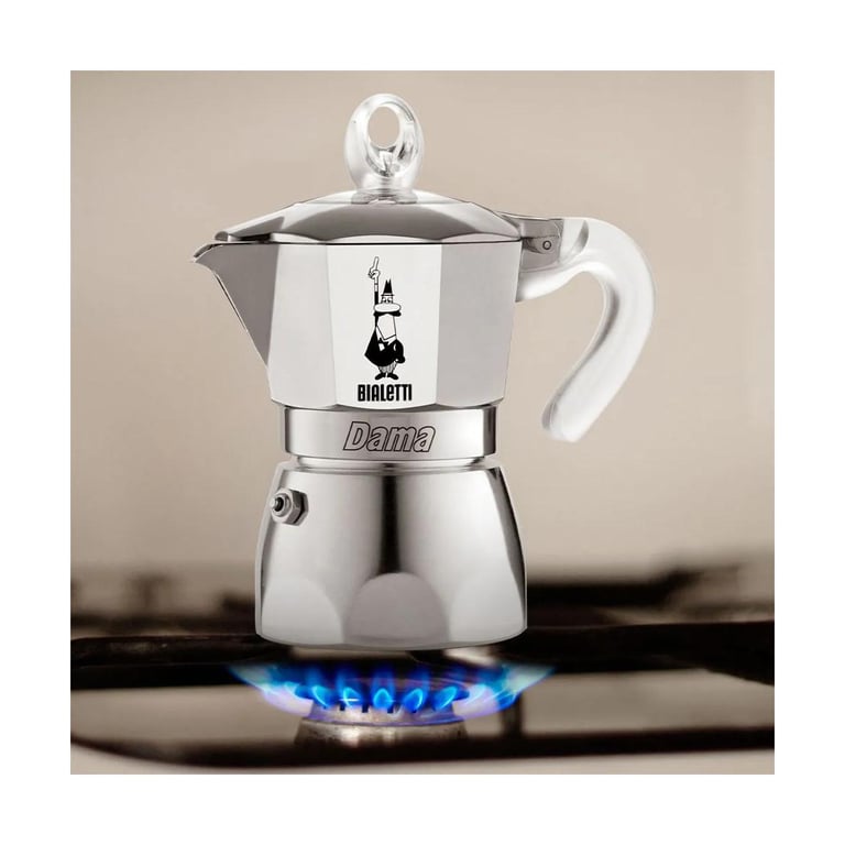 Cafetière À Moka Bialetti Dama Pure Ice 0002273 – 3 Tasses, Acier Inoxydable - vue 2