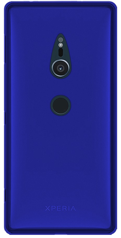 Coque silicone unie compatible Givré Bleu Sony Xperia XZ2