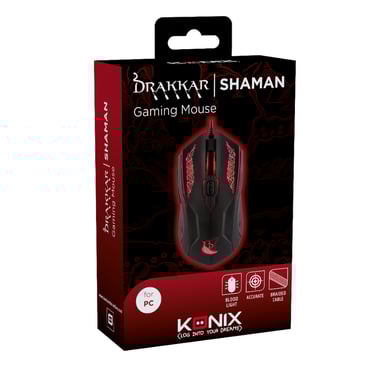 Konix Drakkar 61881192428 ratón Juego Ambidextro USB tipo A Óptico 2000 DPI