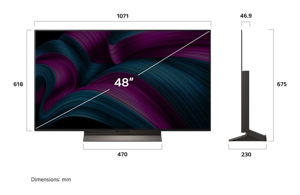LG OLED C5 Marron - vue 3
